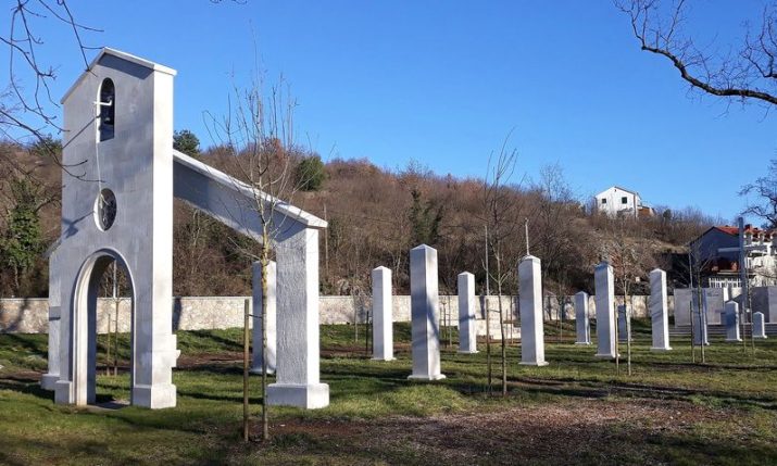 The Croatian church without walls and a roof
